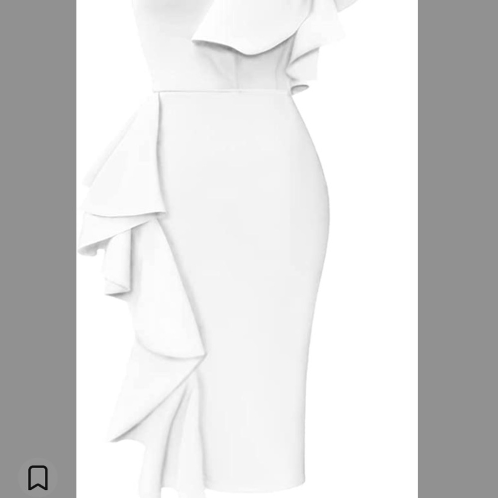 White ruffle dress